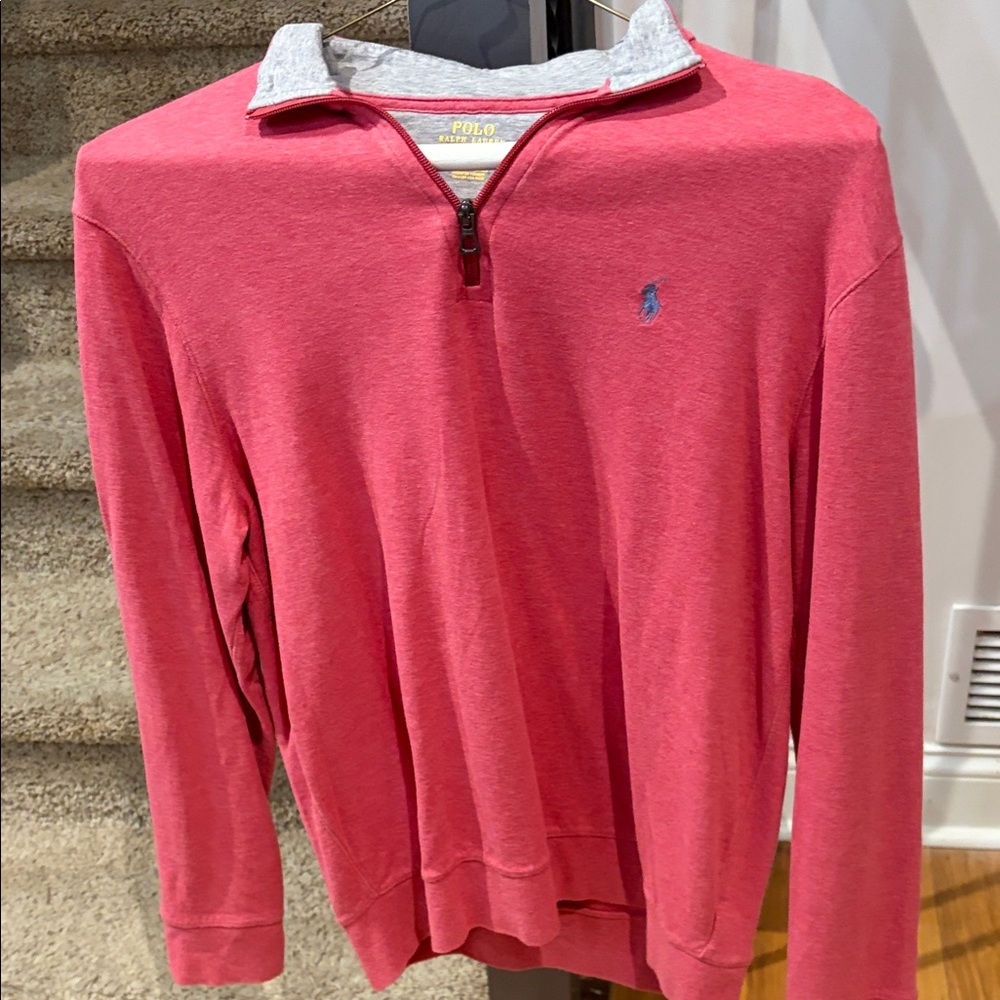 Polo Ralph Lauren Red and Gray Pullover
